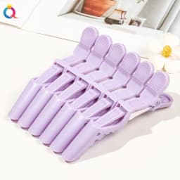 6-Piece Set of Vivid Alligator Hair Clips Professional Hairdressing Grips for Salon Use Crocodile Hairpins Barber Supplies