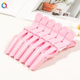 6-Piece Set of Vivid Alligator Hair Clips Professional Hairdressing Grips for Salon Use Crocodile Hairpins Barber Supplies