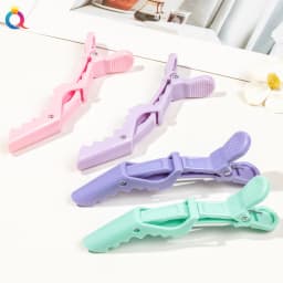 6-Piece Set of Vivid Alligator Hair Clips Professional Hairdressing Grips for Salon Use Crocodile Hairpins Barber Supplies