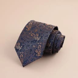 8cm Mens Fashion Brown Color Neckties Polyester Jacquard Paisley Striped Neck Ties Vintage Business Formal Tie Tuxedo Cravat