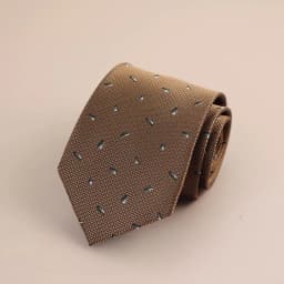 8cm Mens Fashion Brown Color Neckties Polyester Jacquard Paisley Striped Neck Ties Vintage Business Formal Tie Tuxedo Cravat