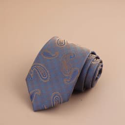 8cm Mens Fashion Brown Color Neckties Polyester Jacquard Paisley Striped Neck Ties Vintage Business Formal Tie Tuxedo Cravat