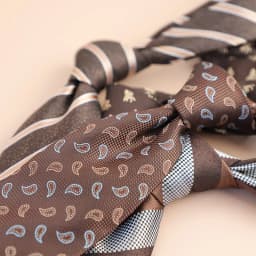 8cm Mens Fashion Brown Color Neckties Polyester Jacquard Paisley Striped Neck Ties Vintage Business Formal Tie Tuxedo Cravat