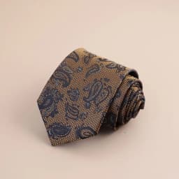 8cm Mens Fashion Brown Color Neckties Polyester Jacquard Paisley Striped Neck Ties Vintage Business Formal Tie Tuxedo Cravat