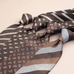8cm Mens Fashion Brown Color Neckties Polyester Jacquard Paisley Striped Neck Ties Vintage Business Formal Tie Tuxedo Cravat