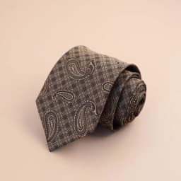 8cm Mens Fashion Brown Color Neckties Polyester Jacquard Paisley Striped Neck Ties Vintage Business Formal Tie Tuxedo Cravat