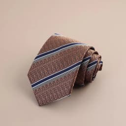8cm Mens Fashion Brown Color Neckties Polyester Jacquard Paisley Striped Neck Ties Vintage Business Formal Tie Tuxedo Cravat