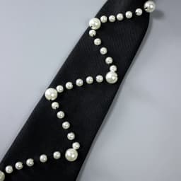 1pc Hand-beaded Academic Style Pre-tied Necktie - Black Women's JK Uniform Tie for Stylish Shirts | Trendy Elegant Streetwear Ve