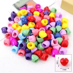 100Pcs Colorful Small Girls Hair Clips Cute Flower Star Hair Claws Styling Hair Braid Hairpins Kids Hair Accessories Headwear