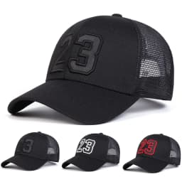 Unisex 23 Embroidery Baseball Net Caps Hip Hop Cap Spring Summer Outdoor Adjustable Casual Hats Sunscreen Hat 
