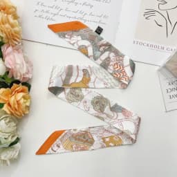 Fashion Scarf for Women Bags Thin Long Strap Multi Purpose Hair Accessory Handbag Decorative Tie Strip Band Scarf Women Luxury