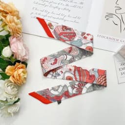 Fashion Scarf for Women Bags Thin Long Strap Multi Purpose Hair Accessory Handbag Decorative Tie Strip Band Scarf Women Luxury