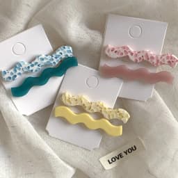 Korean version of acetic acid hairpin simple side clip temperament versatile one-word clip advanced bangs clip broken hairpin