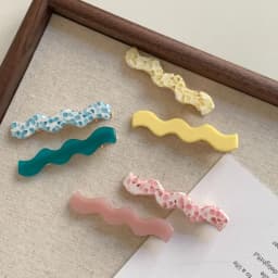 Korean version of acetic acid hairpin simple side clip temperament versatile one-word clip advanced bangs clip broken hairpin