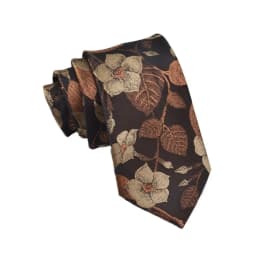 Men's Pre-tied Floral Silk Tie, Business Casual Wedding Tie, Handcrafted High-Quality, Standout Pairing