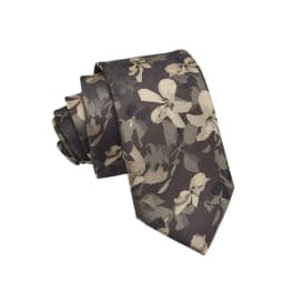 Men's Pre-tied Floral Silk Tie, Business Casual Wedding Tie, Handcrafted High-Quality, Standout Pairing