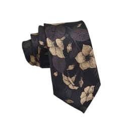 Men's Pre-tied Floral Silk Tie, Business Casual Wedding Tie, Handcrafted High-Quality, Standout Pairing