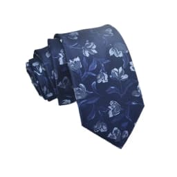 Men's Pre-tied Floral Silk Tie, Business Casual Wedding Tie, Handcrafted High-Quality, Standout Pairing