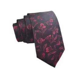 Men's Pre-tied Floral Silk Tie, Business Casual Wedding Tie, Handcrafted High-Quality, Standout Pairing