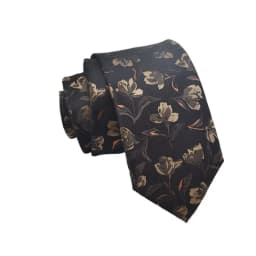 Men's Pre-tied Floral Silk Tie, Business Casual Wedding Tie, Handcrafted High-Quality, Standout Pairing