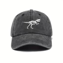 Fashionable and casual dinosaur skeleton printed baseball cap is a must-have for both men and women when going out on the street