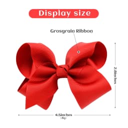 2PCS/Lot 4Inches Solid Colors Hair Bows With Clips For Girls Gift Boutique Ribbon Bows DIY Hair Decor Kids Hair Accessories