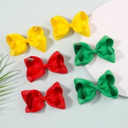 2PCS/Lot 4Inches Solid Colors Hair Bows With Clips For Girls Gift Boutique Ribbon Bows DIY Hair Decor Kids Hair Accessories