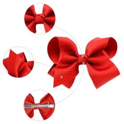 2PCS/Lot 4Inches Solid Colors Hair Bows With Clips For Girls Gift Boutique Ribbon Bows DIY Hair Decor Kids Hair Accessories