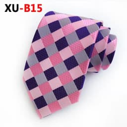 Polyester Jacquard Necktie 8 Cm Stripe Tie Business Casual Plaid Corbatas for Wedding Party Men Accessories Valentines Gift