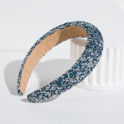 Glitter Rhinestone Pearl Hair Band Vintage Thick Sponge Headbands Fashion Non Slip Hair Hoop For Women Girls Evening Dress Decor