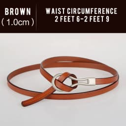 Simple Women's Genuine Leather Knotted Skinny Belt with Skirt Coat Tight Waist Luxury Decoration