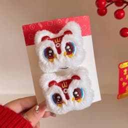 1pc Xingshi tassel hair clip, red New Year hair clip, Chinese style cute women's autumn and winter ancient style Hanfu headwear
