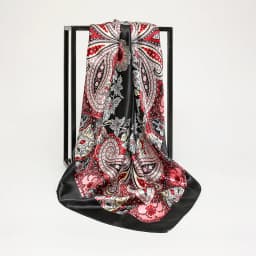 Fashion Square Silk Scarf Women Printed Chain Satin Neckerchief Mulim Hijab Luxury Shawl Hairband Bandana Foulard 90*90cm