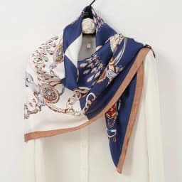 Fashion Square Silk Scarf Women Printed Chain Satin Neckerchief Mulim Hijab Luxury Shawl Hairband Bandana Foulard 90*90cm