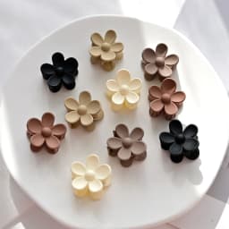 10PCS Cute Candy Color Mini Matte Flower Hair Crab Claw Clips For Women Girl Sweet Side Clip Barrette Hairpin Hair Accessories