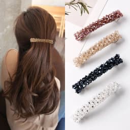 New Korean Sweet Color Crystal Hair Rhinestone Barrettes Hair Beads Hair Clips for Women Spring Headwear Accessories