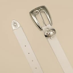White Border Women's Belt Solid Color Casual Daily Belt Silver Carved Alloy Buckle Daily Commuting Date Fashion Accessories