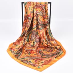 High Quality Silk Scarves Women Square Satin Hijab Scarf Plain Handkerchief Shawls Wraps Head Female Headband Islamic Bandanna