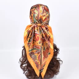 High Quality Silk Scarves Women Square Satin Hijab Scarf Plain Handkerchief Shawls Wraps Head Female Headband Islamic Bandanna