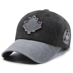 European and American Maple Leaf Retro Baseball Men and Women Washed Cotton Duck Tongue Spring Summer Outdoor Color Matching Hat