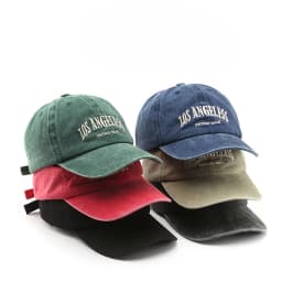 BaseballCap Female Spring and Autumn Korean Version Shows Face Small Ins Tide Denim Washed Letter Cap Male Comfortable Versatile