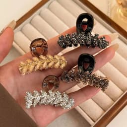 Glitter Shiny Small Grab Clip Women Girl Hair Side Clip Forehead Bang Princess Small Hair Claw Clamp Hair Clip Styling Headdress