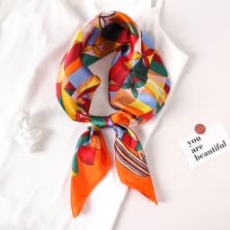 2023 Luxury Brand Silk Scarf Square Women Shawls And Wraps Office Small Hair Neck Hijabs Kerchief Foulard Ladies Scarves 70*70cm