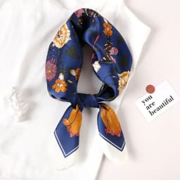 2023 Luxury Brand Silk Scarf Square Women Shawls And Wraps Office Small Hair Neck Hijabs Kerchief Foulard Ladies Scarves 70*70cm