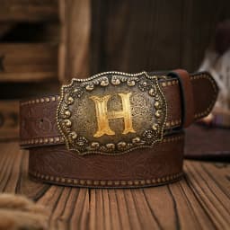 1pc Western Cowboy Style Belt - Suitable for Both Men and Women. Western Buckle PU Embossed Belt. Unique and Retro Design
