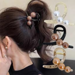 Korea Pearls Cross Hair Claws Crabs For Women Girls Sweet Hair Ornament Barrettes Hair Clips Hairpin Fashion Hair Accessories