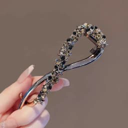 Fashion Rhinestone Banana Clip Hair Clasp Elegant Irregular Women Hair Clip Girl Claw Headdress Hair Accessories Korean Hairpin