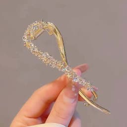 Fashion Rhinestone Banana Clip Hair Clasp Elegant Irregular Women Hair Clip Girl Claw Headdress Hair Accessories Korean Hairpin