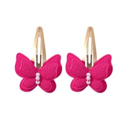 4Pcs/set Butterfly Hair Clip Set for Girls Double Layered Bow Cute Bangs Hair Pin Cotton Safe Kids Baby Hair Accessories Set