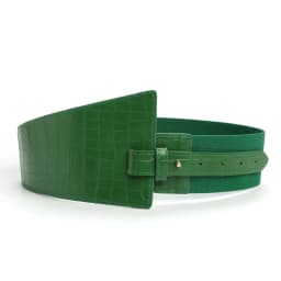 Super Cheap Ladies Waist Seal New Design Women Factory Stock Autumn Leather Outer Dress Wide Elastic Belt Comfortable Green